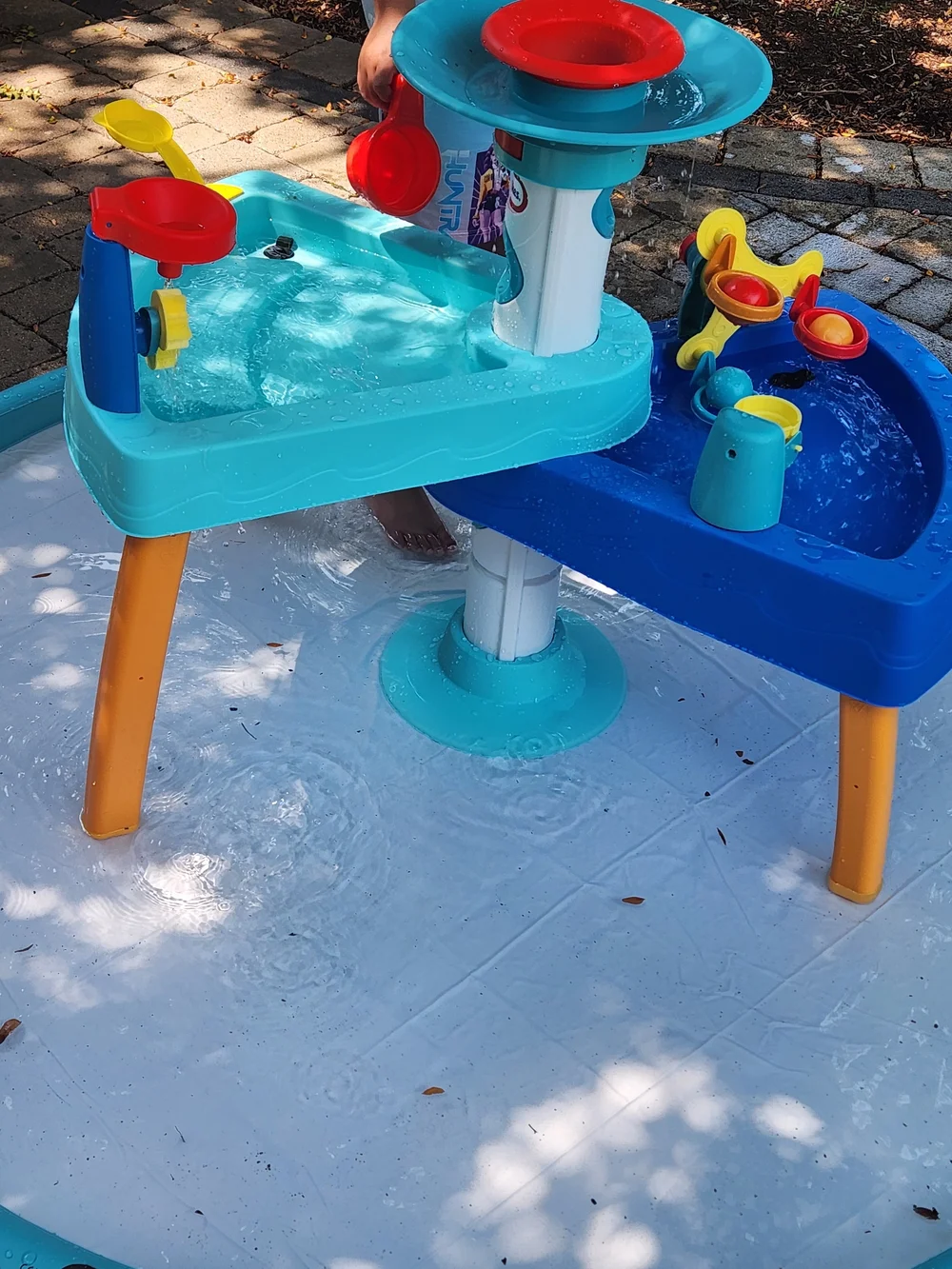 Children's Water Activity Play Center - Teal & Blue with Red Accents